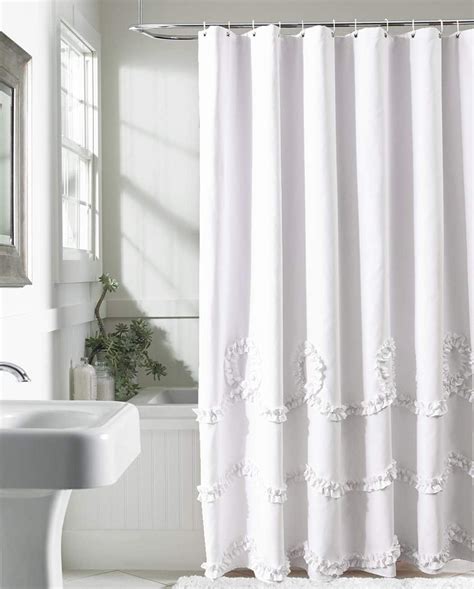 cloth shower curtain white